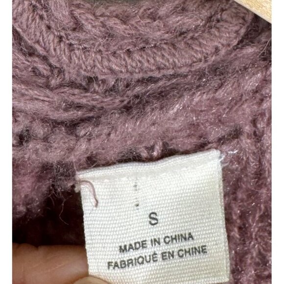 Moth Mauve Knit Wool Cardigan With Ruffled Edges Pink Size S - Picture 3 of 8